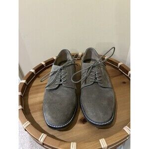 Bass & Co. Brockton Mens Size 8.5D Shoes OLIVE GREEN Suede Casual Oxford Lace Up